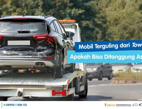 Mobil Terguling dari Towing